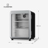Klarstein Audrey Evo Réfrigérateur à boissons 65 L - Réfrigérateur à boissons avec porte vitrée, éclairage LED, température régl