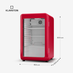 Klarstein Audrey Evo Réfrigérateur à boissons - 113 L, Porte à double vitrage, LED, Température 0-10°C, Design rétro, Classe Éne