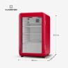 Klarstein Audrey Evo Réfrigérateur à boissons - 113 L, Porte à double vitrage, LED, Température 0-10°C, Design rétro, Classe Éne