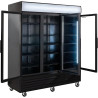 GastroHero Réfrigérateur à boissons ECO 1500 avec portes rabattables et élément lumineux pour la restauration