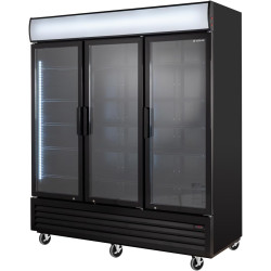 GastroHero Réfrigérateur à boissons ECO 1500 avec portes rabattables et élément lumineux pour la restauration