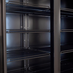 GastroHero Réfrigérateur à boissons ECO 1500 avec portes rabattables et élément lumineux pour la restauration