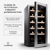 KLARSTEIN Cave a Vin, Caves à Vin de Conservation de 50L, Porte en Verre, Cave a Vins à Zone Unique, Bar Int/Ext, Frigo Vin, Arm