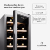 KLARSTEIN Cave a Vin, Caves à Vin de Conservation de 50L, Porte en Verre, Cave a Vins à Zone Unique, Bar Int/Ext, Frigo Vin, Arm