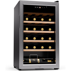 Klarstein Shiraz Refroidisseur de vin sur pied pour bouteilles de vin, prosecco et bière, pavé tactile, réfrigérateur de bar int