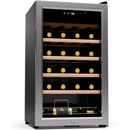 Klarstein Shiraz Refroidisseur de vin sur pied pour bouteilles de vin, prosecco et bière, pavé tactile, réfrigérateur de bar int