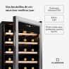 Klarstein Shiraz Refroidisseur de vin sur pied pour bouteilles de vin, prosecco et bière, pavé tactile, réfrigérateur de bar int