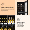 Klarstein Cave a Vin, Réfrigérateur à Vin avec Porte en Verre, Cave à Vin de Vieillissement, Double Zone, Prosecco, Bière, Ecran