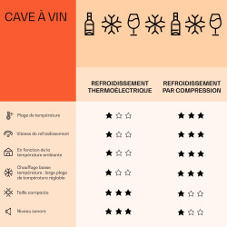 Klarstein Cave a Vin, Réfrigérateur à Vin avec Porte en Verre, Cave à Vin de Vieillissement, Double Zone, Prosecco, Bière, Ecran