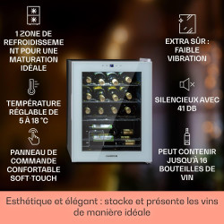 Klarstein Shiraz Cave a Vin, Réfrigérateur à Vin à une Zone, Cave à Vin de Vieillissement, Prosecco et Bière, Ecran Tactile, Réf