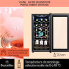 Klarstein Cave a Vin sur Pieds, Caves à Vin de 44L avec une Porte en Verre, Cave a Vins à Zone Unique, Bar Intérieur/Extérieur, 
