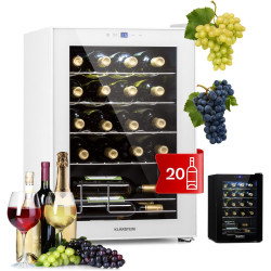 Klarstein Cave à Vin, Caves à Vin de Conservation de 53L, Porte en Verre, Cave à Vins à Zone Unique, Bar Int/Ext, Frigo Vin, Arm