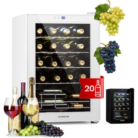 Klarstein Cave à Vin, Caves à Vin de Conservation de 53L, Porte en Verre, Cave à Vins à Zone Unique, Bar Int/Ext, Frigo Vin, Arm
