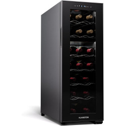 Klarstein Cave à Vin de Conservation avec Porte en Verre, Cave à Vins à Double Zone, Bar Int/Ext, Frigo Vin, Armoire à Vin, Cave