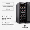 Klarstein Cave à Vin de Conservation avec Porte en Verre, Cave à Vins à Double Zone, Bar Int/Ext, Frigo Vin, Armoire à Vin, Cave