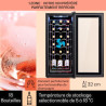 Klarstein Cave sur Pieds, Caves à Vin de 50L avec Porte en Verre, Bar Intérieur/Extérieur, Frigo pour Vieillissement des Vins, P