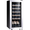 Kalamera Cave a vin, 18 bouteilles Cave à vin vieillissement, Écran tactile, Étagère en bois amovibles, Porte vitrée avec cadre 