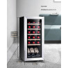 Kalamera Cave a vin, 18 bouteilles Cave à vin vieillissement, Écran tactile, Étagère en bois amovibles, Porte vitrée avec cadre 