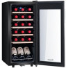 Kalamera Cave a vin, 18 bouteilles Cave à vin vieillissement, Écran tactile, Étagère en bois amovibles, Porte vitrée avec cadre 