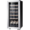 Kalamera Cave a vin, 18 bouteilles Cave à vin vieillissement, Écran tactile, Étagère en bois amovibles, Porte vitrée avec cadre 