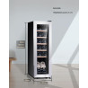 Kalamera KRC-35FCSS Réfrigérateur à vin 12 bouteilles 35 litres Petite armoire climatique avec compresseur 5-18°C