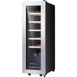 Kalamera KRC-35FCSS Réfrigérateur à vin 12 bouteilles 35 litres Petite armoire climatique avec compresseur 5-18°C