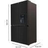 Cecotec Réfrigérateur Américain 4 Portes en Verre de 563 L Bolero CoolMarket 4D 564 Glass E. 183 cm Hauteur, 91 cm Largeur, Dist