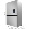 Cecotec American Refrigerator 4 Doors Stainless Steel 564 L Bolero CoolMarket 4D 564 Inox E. 183 cm High, 91 cm Wide, Water Disp