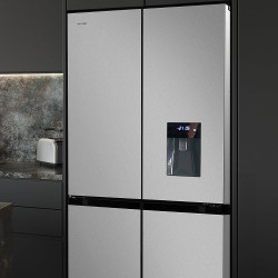 Cecotec American Refrigerator 4 Doors Stainless Steel 564 L Bolero CoolMarket 4D 564 Inox E. 183 cm High, 91 cm Wide, Water Disp