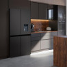Cecotec Réfrigérateur Américain 4 Portes Dark de 564 L Bolero CoolMarket 4D 564 Dark E. 183 cm de Hauteur, 91 cm de Largeur, Dis