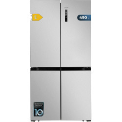 Cecotec American Refrigerator 4 Doors Stainless Steel 490 L CoolMarket 4D 490 Inox E. 183 cm High, 91 cm Wide, Low Power, Invert