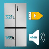 Cecotec American Refrigerator 4 Doors Stainless Steel 490 L CoolMarket 4D 490 Inox E. 183 cm High, 91 cm Wide, Low Power, Invert