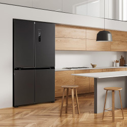 Cecotec American Refrigerator 4 Doors Dark 490 L CoolMarket 4D 490 Dark E. 183 cm High, 91 cm Wide, Low Power Consumption, Inver