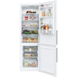 Candy CCT3L517EW Réfrigérateur combiné - Pose libre, Hauteur : 1,77 m, 260L, 2 portes réversibles, Low Frost, LED, 39 dB, Blanc,