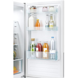 Candy CCT3L517EW Réfrigérateur combiné - Pose libre, Hauteur : 1,77 m, 260L, 2 portes réversibles, Low Frost, LED, 39 dB, Blanc,