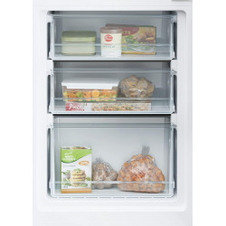 Candy CCT3L517EW Réfrigérateur combiné - Pose libre, Hauteur : 1,77 m, 260L, 2 portes réversibles, Low Frost, LED, 39 dB, Blanc,