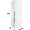 Candy CCT3L517EW Réfrigérateur combiné - Pose libre, Hauteur : 1,77 m, 260L, 2 portes réversibles, Low Frost, LED, 39 dB, Blanc,