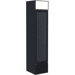 Générique Armoire à Boissons Extra Slim – 160 L – Refroidissement Positif Ventilé – 1 Porte Battante – Éclairage LED – 5 Étagère