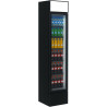 Générique Armoire à Boissons Extra Slim – 160 L – Refroidissement Positif Ventilé – 1 Porte Battante – Éclairage LED – 5 Étagère