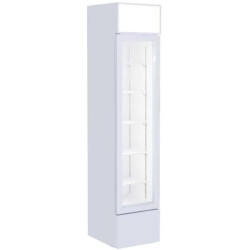 Générique Armoire à Boissons Extra Slim 208L Noire – LED – +0/+10°C – 1 Porte – Canopy – Vitrine Réfrigérée