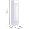 Générique Armoire à Boissons Extra Slim 208L Noire – LED – +0/+10°C – 1 Porte – Canopy – Vitrine Réfrigérée