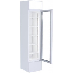 Générique Armoire à Boissons Extra Slim 208L Noire – LED – +0/+10°C – 1 Porte – Canopy – Vitrine Réfrigérée