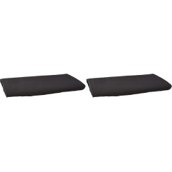 Amazon Basics Drap Plat en Microfibre, 275 x 275 cm, Noir Uni (Lot de 2)