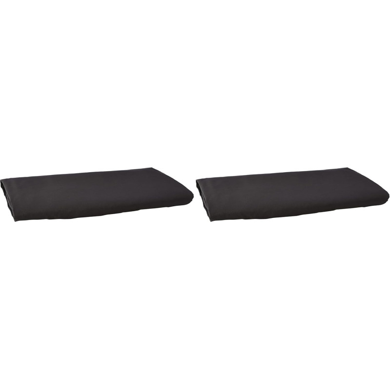 Amazon Basics Drap Plat en Microfibre, 275 x 275 cm, Noir Uni (Lot de 2)