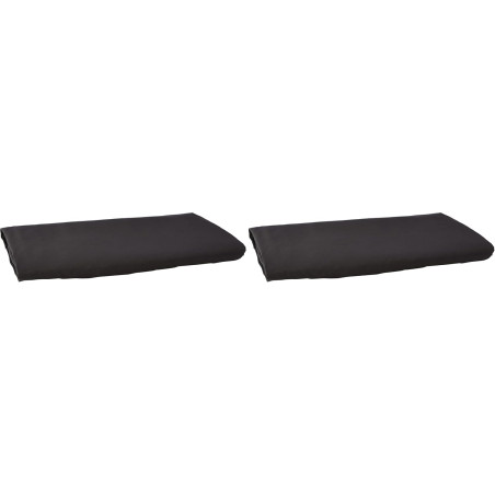 Amazon Basics Drap Plat en Microfibre, 275 x 275 cm, Noir Uni (Lot de 2)
