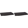 Amazon Basics Drap Plat en Microfibre, 275 x 275 cm, Noir Uni (Lot de 2)