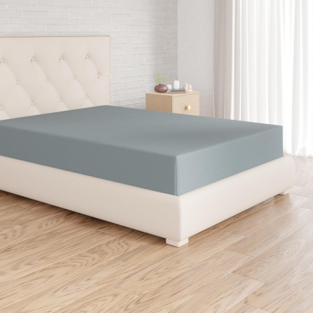 Amazon Basics Drap Housse, 160 x 200 x 30 cm, en Polyester Microfibre pour Matelas Épais jusqu'à 30 cm, Bleu Spa
