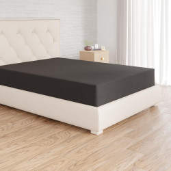 Amazon Basics Drap Housse, 160 x 200 x 30 cm, en Polyester Microfibre pour Matelas Épais jusqu'à 30 cm, Noir