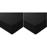 Amazon Basics Drap Housse, 90 x 200 x 30 cm, en Polyester Microfibre pour Matelas Épais jusqu'à 30 cm, Noir (Lot de 2)
