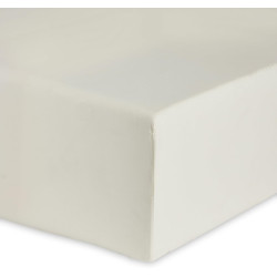 Amazon Basics Drap Housse, 180 x 200 x 30 cm, en Polyester Microfibre pour Matelas Épais jusqu'à 30 cm, Crème